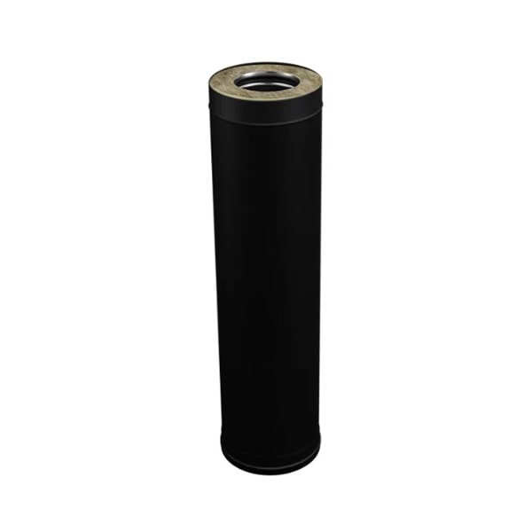 Сэндвич Ferrum 1 м (430/0,8 мм + нерж / эмаль /600° черная) Ф130х200